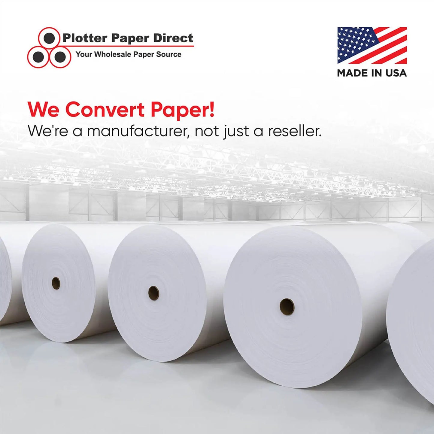 (2) 36'' x 300' Rolls - 20# Plotter Paper - 2'' Core