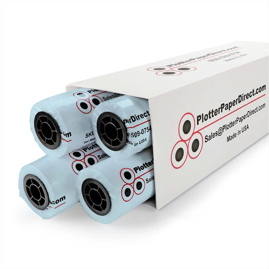 30'' x 150' Rolls - 20 lb Blue Tinted/Colored Bond Plotter Paper on 2'' Core (Pack of 4)