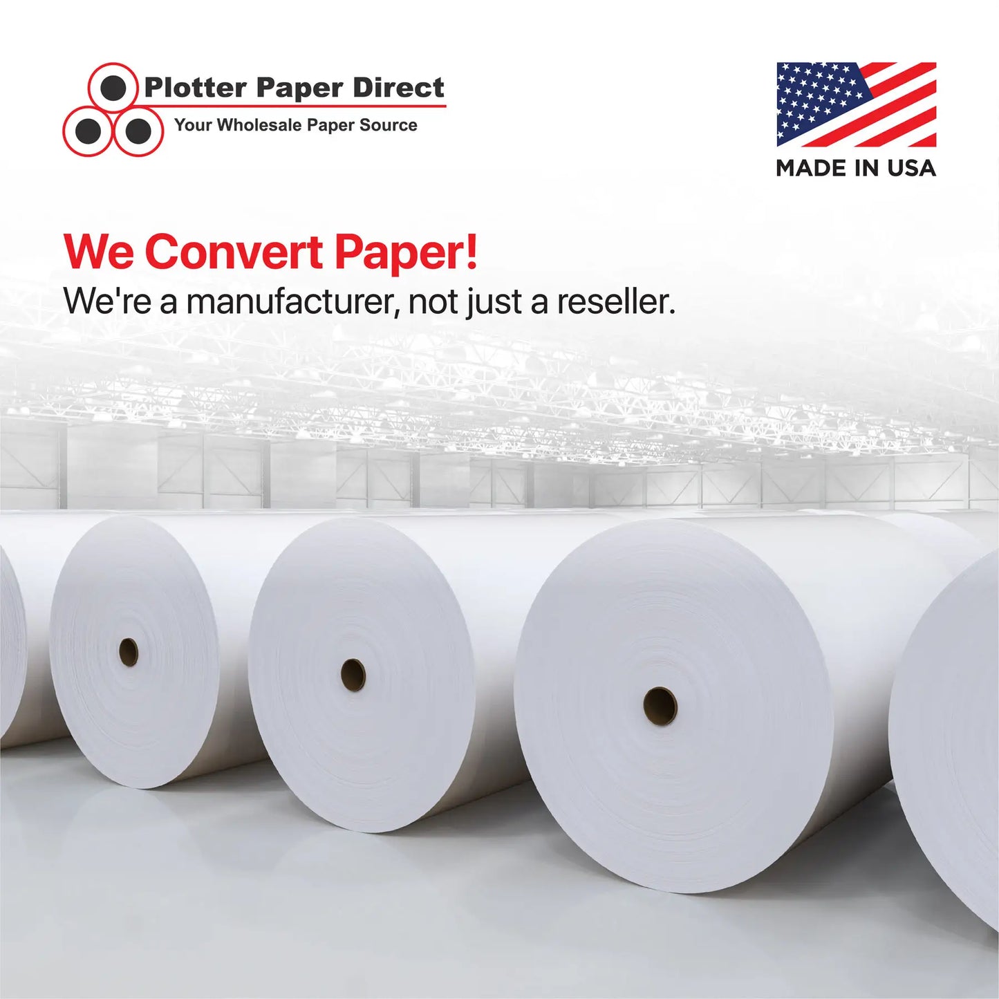 (4) 24'' x 150' Rolls - 24# Coated Bond - 2'' Core