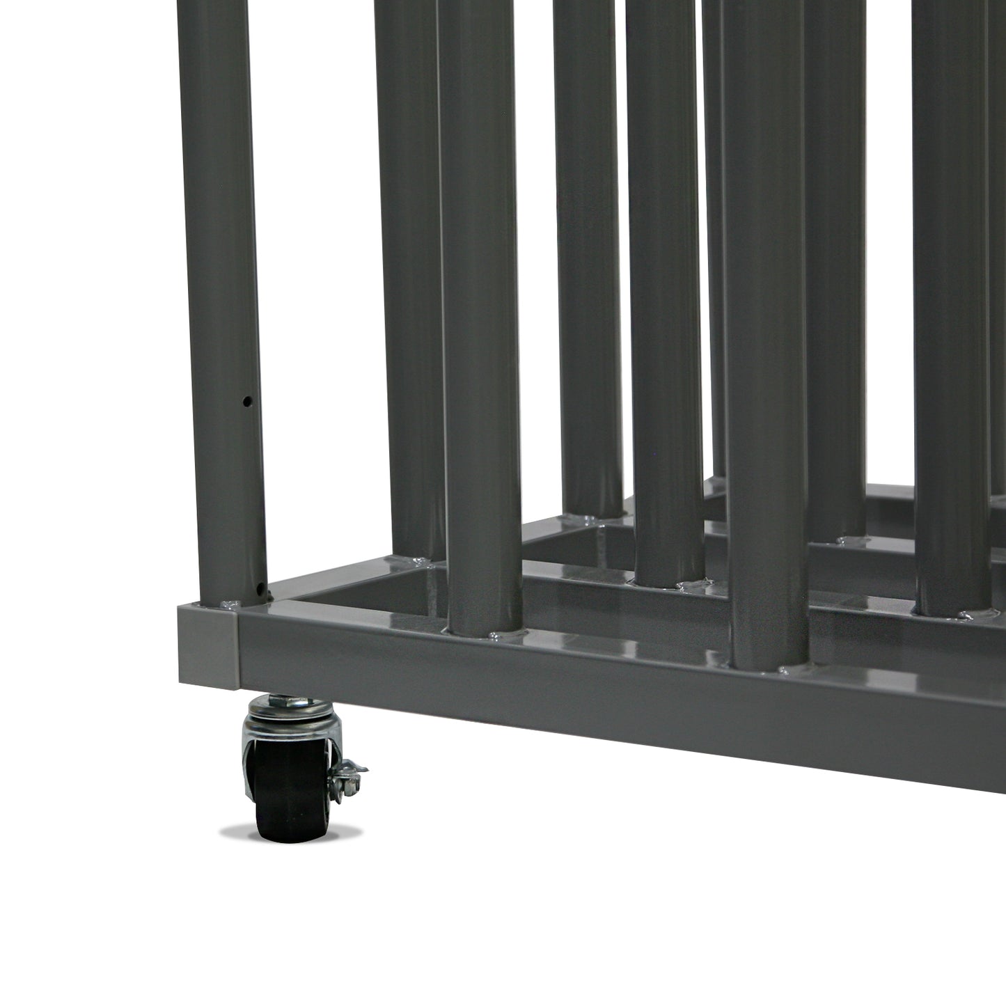 Rolling Floor Rack for Vinyl Roll Storage - Heavy Duty - 16 Spindles - 2'' Core