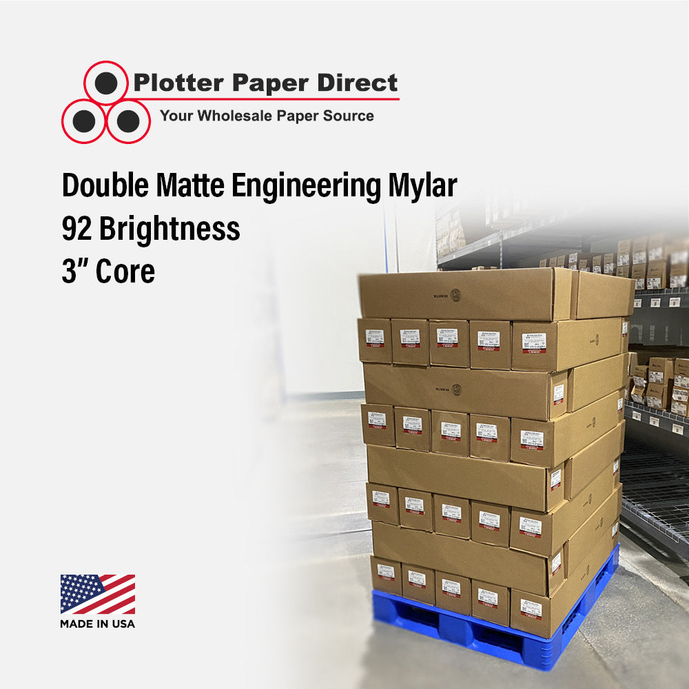 18'' x 150' Roll - Double Matte Engineering Mylar (Pallet of 240)