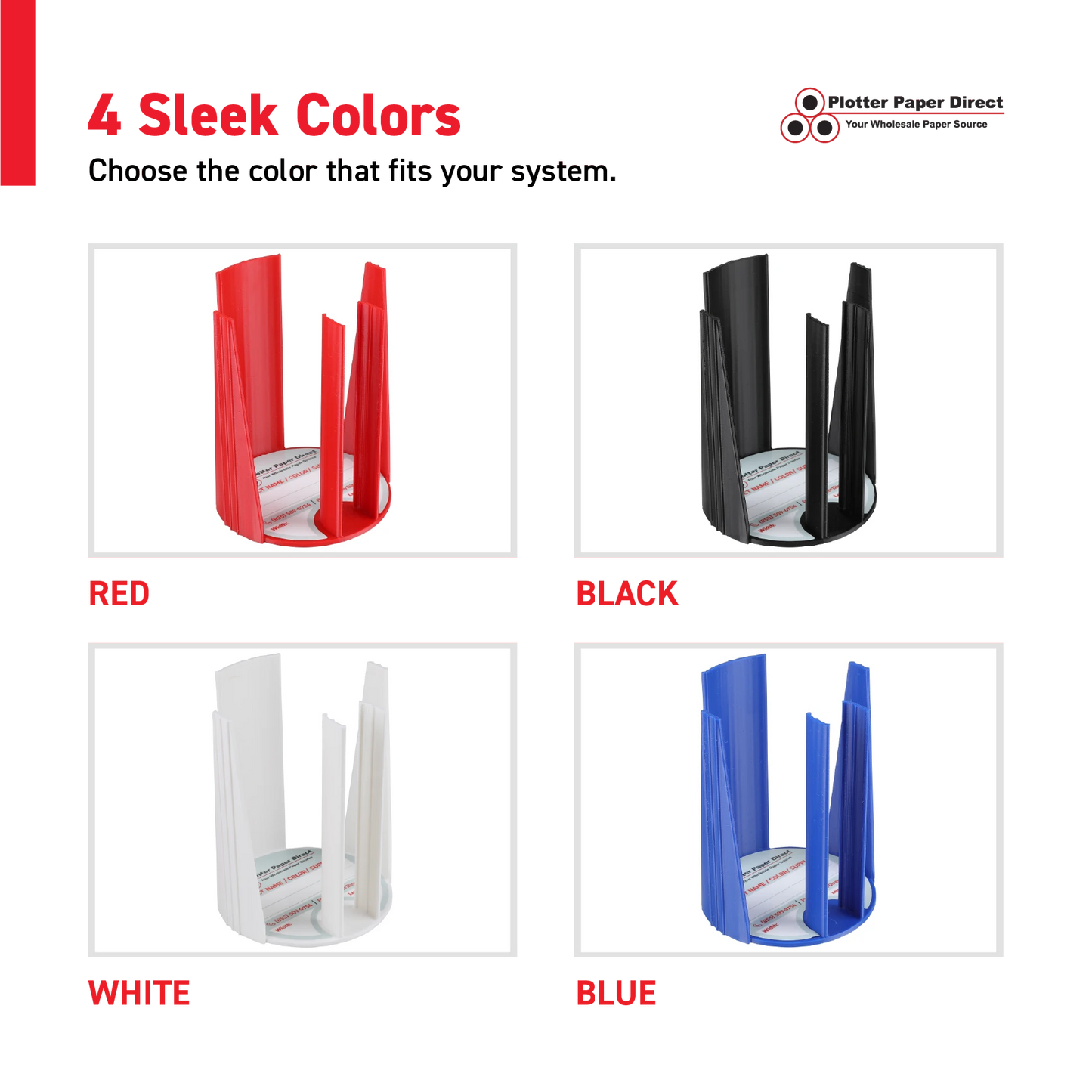 Blue Bench Organizer for 2" & 3" Core Media Roll Lids – Durable & Space-Saving