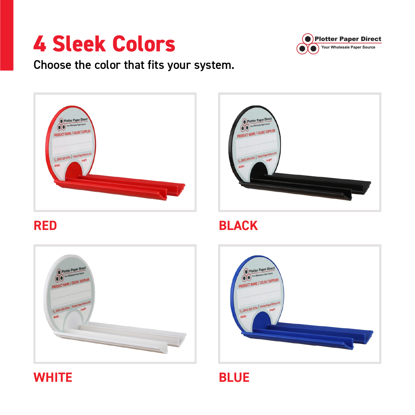 Blue Magnetic Wall Organizer for 2" & 3" Core Media Roll Lids – Space-Saving Storage for Print Shops, Vinyl Roll Accessories, Durable & Easy to Mount