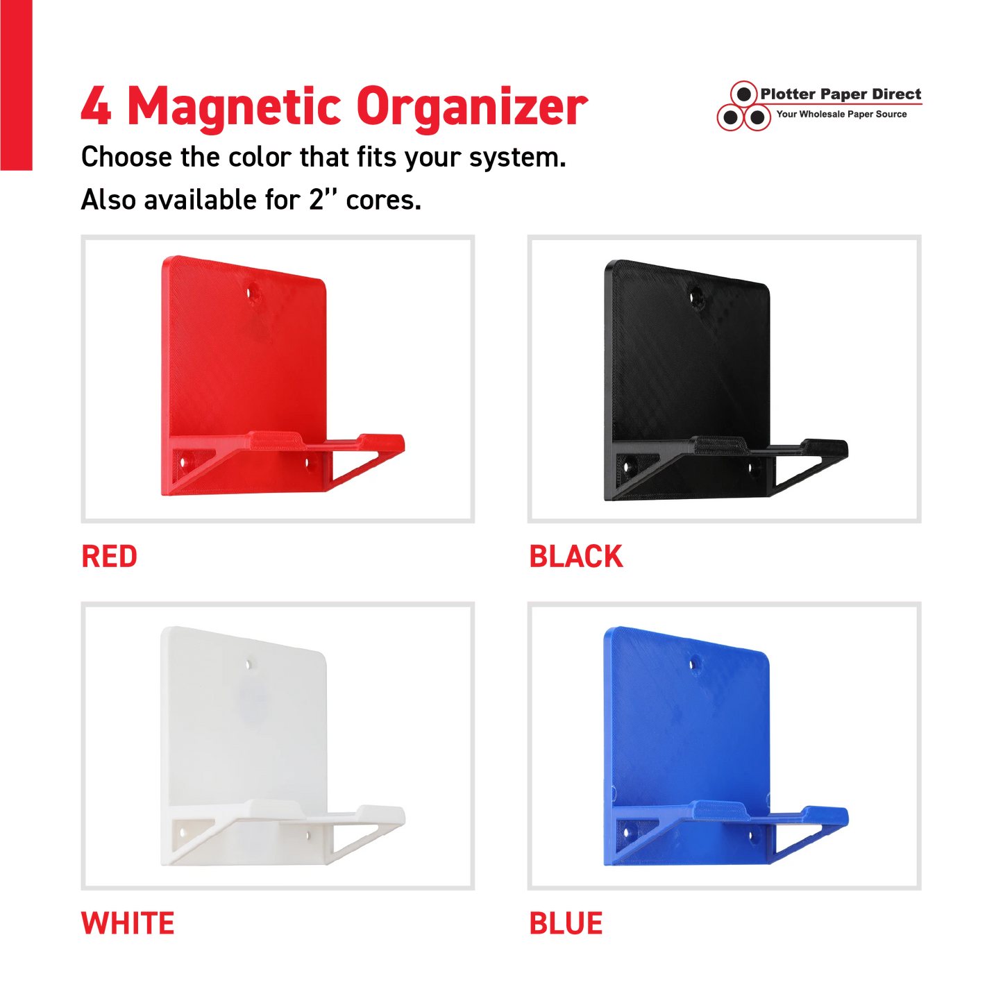 Blue MediaCards for Vinyl Roll Storage – Writable Labeling Cards for 2" Core Rolls – Double-Sided Design with Fields for Product & Order Info