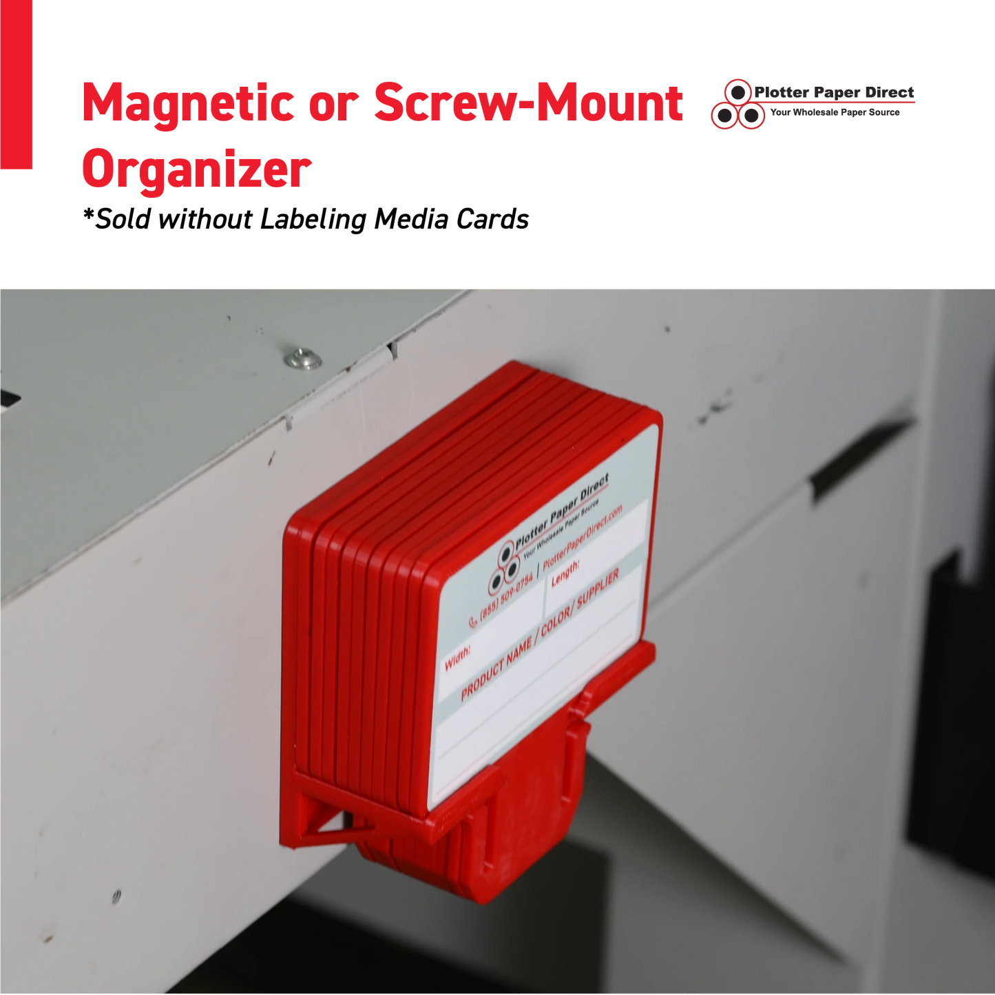 Blue Magnetic MediaCards Organizer, Store up to 10 MediaCards for 2" Core