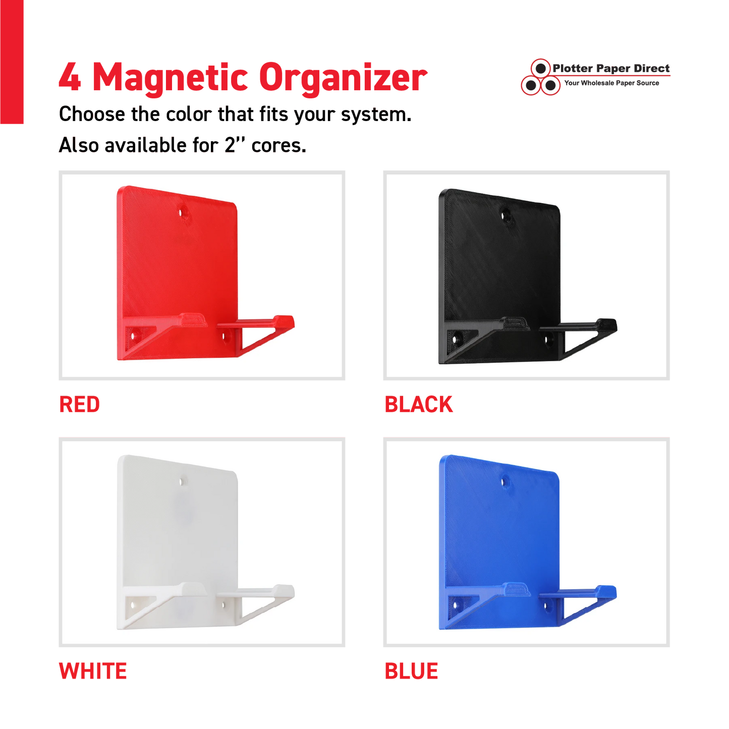 Blue MediaCards for Vinyl Roll Storage – Writable Labeling Cards for 3" Core Rolls – Double-Sided Design with Fields for Product & Order Info