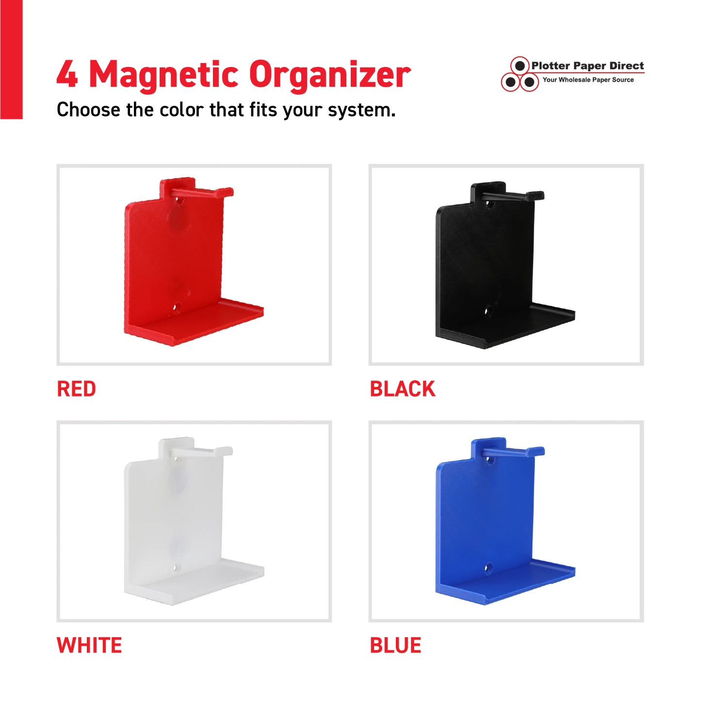 Blue MediaCards Hook for Vinyl Roll Storage – Writable Labeling Cards for Vinyl Roll Clips – Double-Sided Design with Fields for Size, Color, Supplier & More