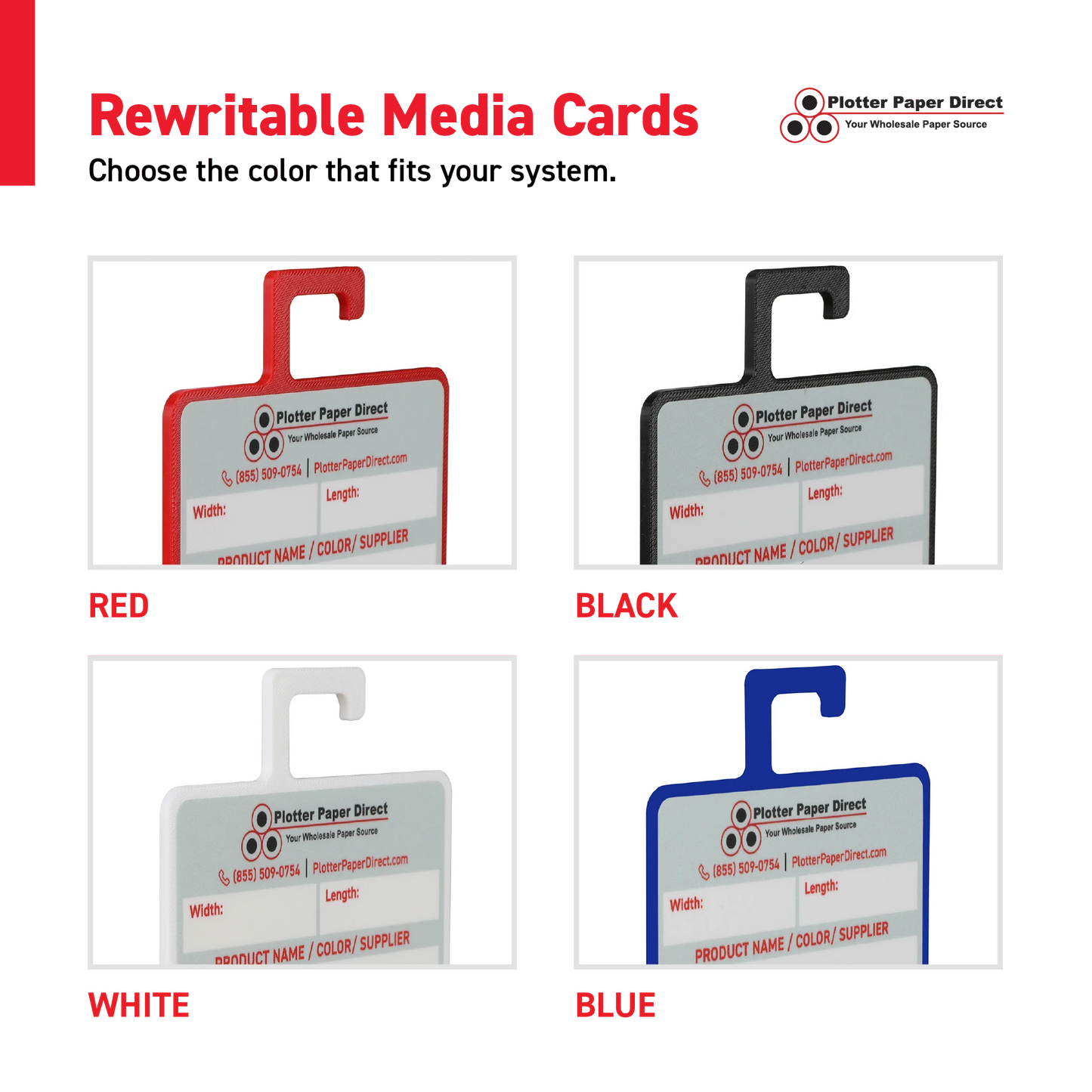 Blue MediaCards Hook Organizer, Store up to 10 MediaCards