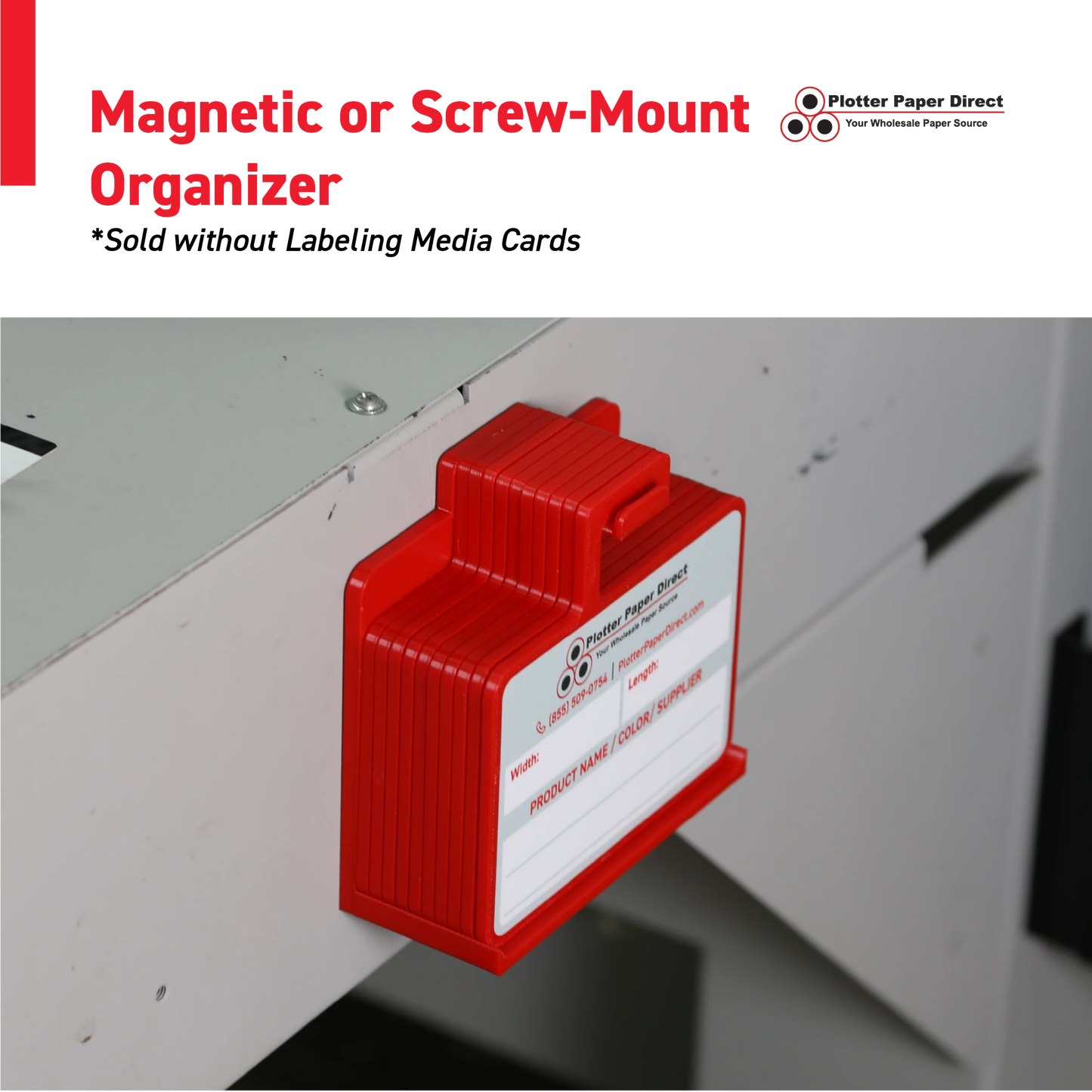 White MediaCards Hook Organizer, Store up to 10 MediaCards