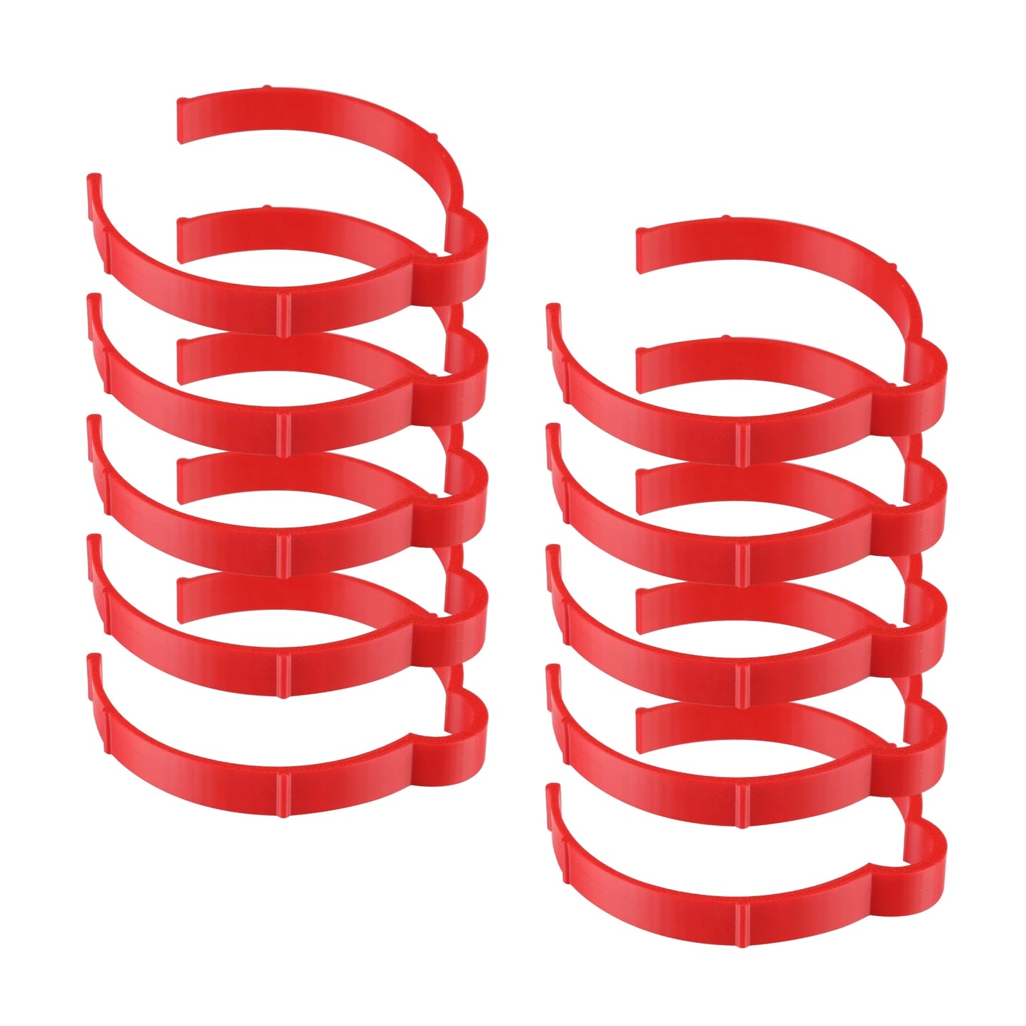 Red Vinyl Roll Retaining Clips, Quick-Release Plastic Media Holders, No Tape, No Damage, Fits 4" Core, Secures Up to 6" Diameter Rolls