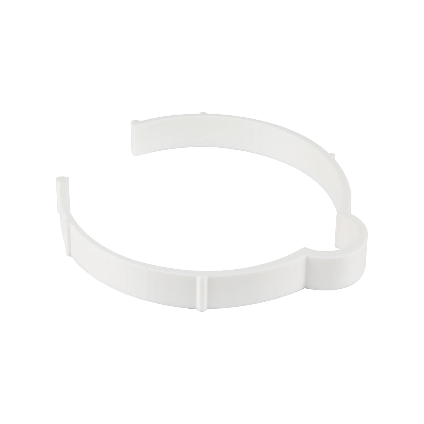 White Vinyl Roll Retaining Clips, Quick-Release Plastic Media Holders, No Tape, No Damage, Fits 4" Core, Secures Up to 6" Diameter Rolls