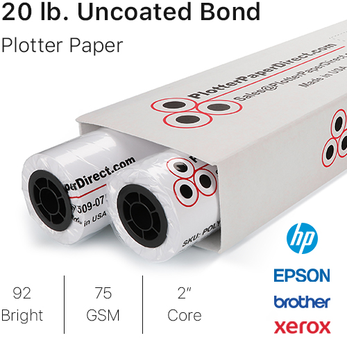 20 lb. Uncoated Bond Plotter Papers – Plotter Paper Direct