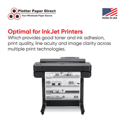 (2) 24'' x 300' Rolls - 20# Plotter Paper - 2'' Core