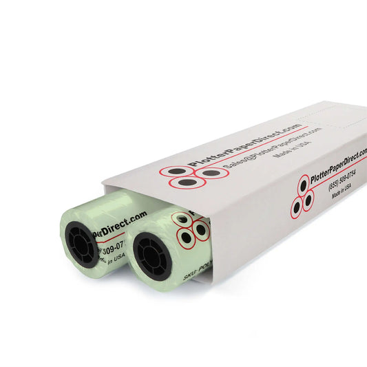 24'' x 150' Rolls - 20 lb Green Tinted/Colored Bond Plotter Paper on 2'' Core (Pack of 2)