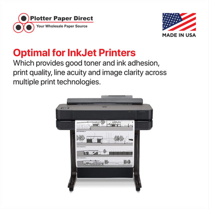 (4) 24'' x 150' Rolls - 24# Plotter Paper - 2'' Core