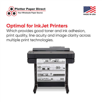 (2) 36'' x 300' Rolls - 24# Plotter Paper - 2'' Core