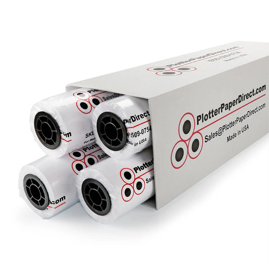 (4) 24'' x 150' Rolls - 24# Coated Bond - 2'' Core
