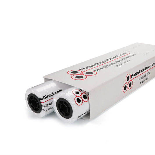 (2) 30'' x 300' Rolls - 24# Coated Bond - 2'' Core