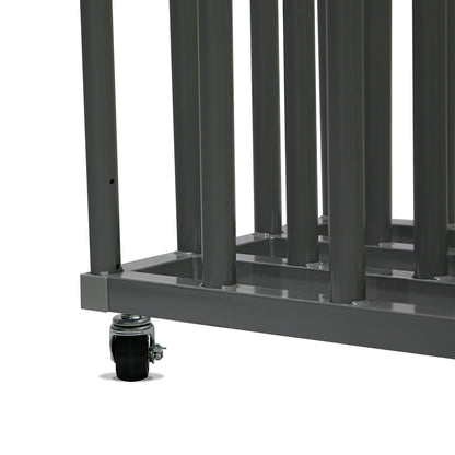 Rolling Floor Rack for Vinyl Roll Storage - Heavy Duty - 16 Spindles - 2'' Core