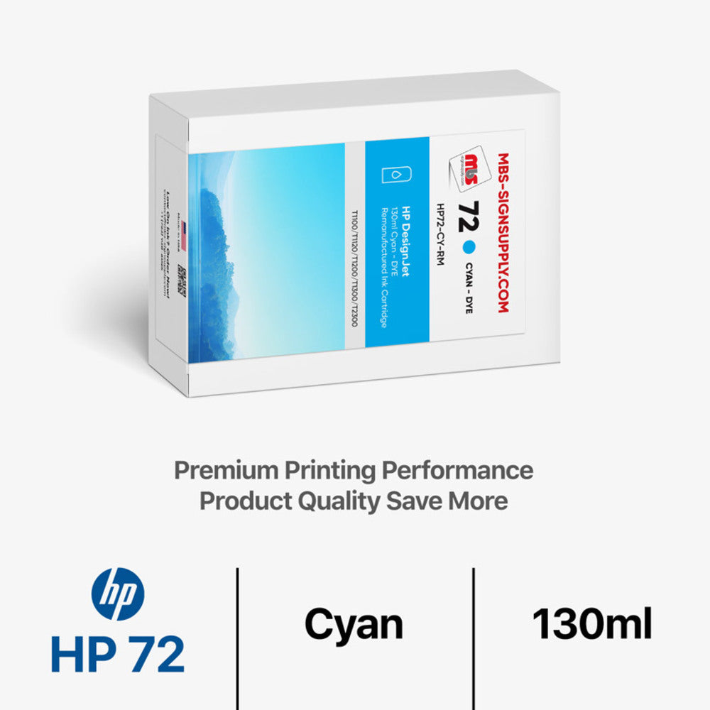 Cyan Ink Cartridge - Designjet T1100/T1120/T1200/T1300/T2300