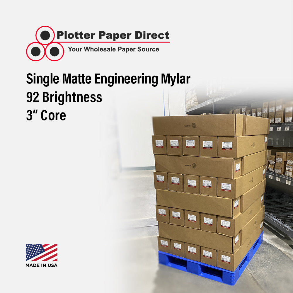 36''X150' Roll - Single Matte Engineering Mylar (Pallet of 120)