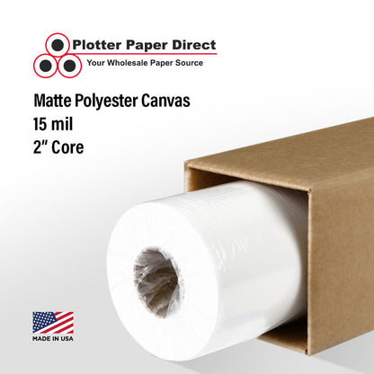 (1) 60'' x 75' Roll - Matte Polyester Canvas - 2'' Core