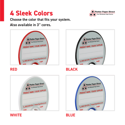 2" Core Rewritable Black Lid for Media Rolls