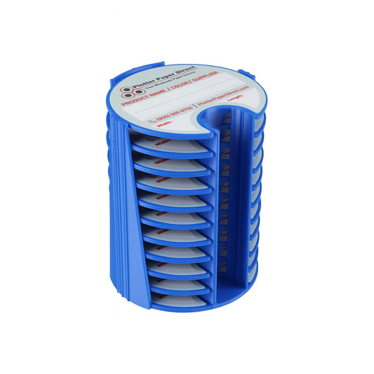 Kit of 10 Rewritable Blue Lids for 2" Core Media Rolls + 1 Blue Bench Organizer for 2" & 3" Cores – Durable Storage & Organization for Print Shops and Studios