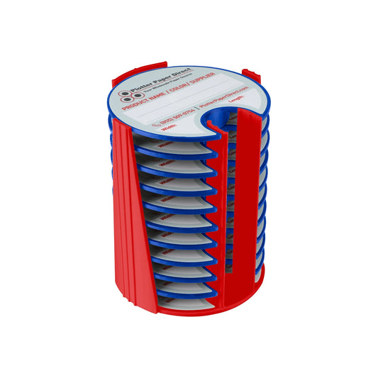Kit of 10 Rewritable Blue Lids for 2" Core Media Rolls + 1 Blue Bench Organizer for 2" & 3" Cores – Durable Storage & Organization for Print Shops and Studios