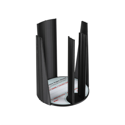 Black Bench Organizer for 2" & 3" Core Media Roll Lids – Durable & Space-Saving