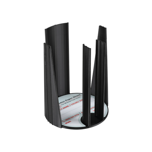 Black Bench Organizer for 2" & 3" Core Media Roll Lids – Durable & Space-Saving