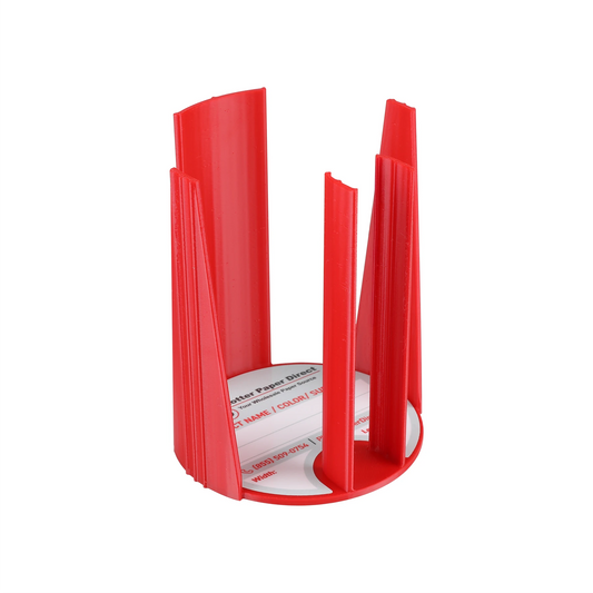 Red Bench Organizer for 2" & 3" Core Media Roll Lids – Durable & Space-Saving