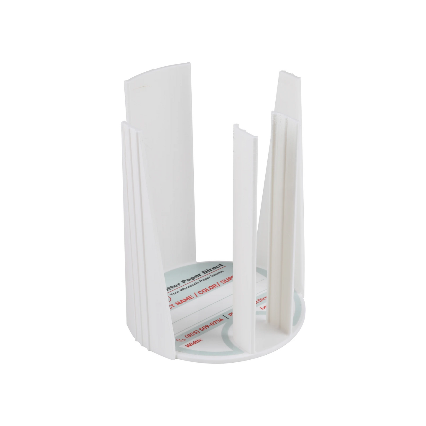 White Bench Organizer for 2" & 3" Core Media Roll Lids – Durable & Space-Saving
