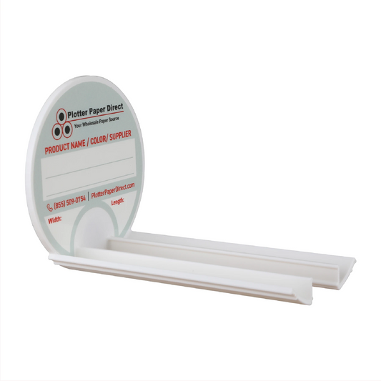 White Magnetic Wall Organizer for 2" & 3" Core Media Roll Lids – Space-Saving Storage for Print Shops, Vinyl Roll Accessories, Durable & Easy to Mount