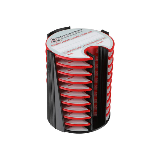 Kit of 10 Rewritable Red Lids for 3" Core Media Rolls + 1 Black Bench Organizer for 2" & 3" Cores – Durable Storage & Organization for Print Shops and Studios