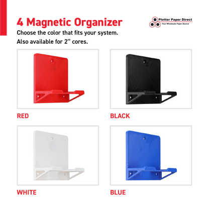 Blue MediaCards for Vinyl Roll Storage – Writable Labeling Cards for 2" Core Rolls – Double-Sided Design with Fields for Product & Order Info