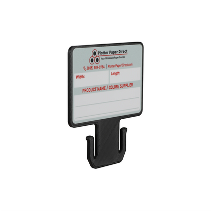 Black MediaCards for Vinyl Roll Storage – Writable Labeling Cards for 2" Core Rolls – Double-Sided Design with Fields for Product & Order Info