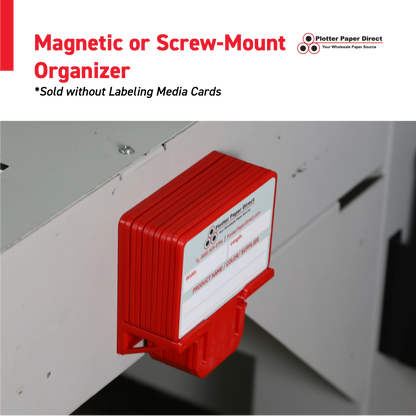 Blue Magnetic MediaCards Organizer, Store up to 10 MediaCards for 2" Core