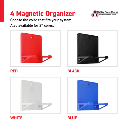 Blue MediaCards for Vinyl Roll Storage – Writable Labeling Cards for 3" Core Rolls – Double-Sided Design with Fields for Product & Order Info