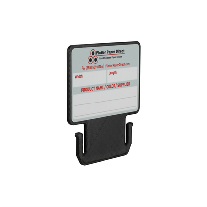 Black MediaCards for Vinyl Roll Storage – Writable Labeling Cards for 3" Core Rolls – Double-Sided Design with Fields for Product & Order Info