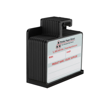 Kit of 10 Black Rewritable MediaCards Hooks + Black Magnetic Wall Organizer – Dry-Erase Labeling Kit for Vinyl Roll Storage in Print & Sign Shops