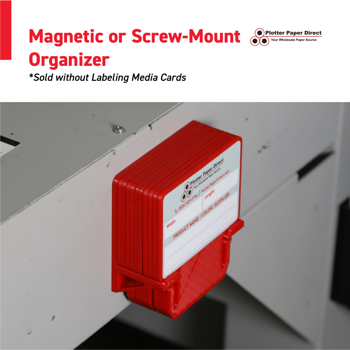 Blue Magnetic MediaCards Organizer, Store up to 10 MediaCards for 3" Core