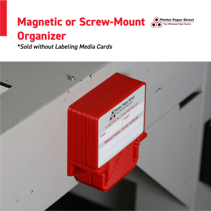 Blue Magnetic MediaCards Organizer, Store up to 10 MediaCards for 3" Core