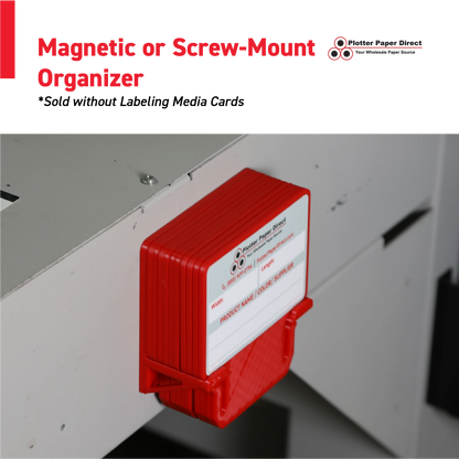 Black Magnetic MediaCards Organizer, Store up to 10 MediaCards for 3" Core