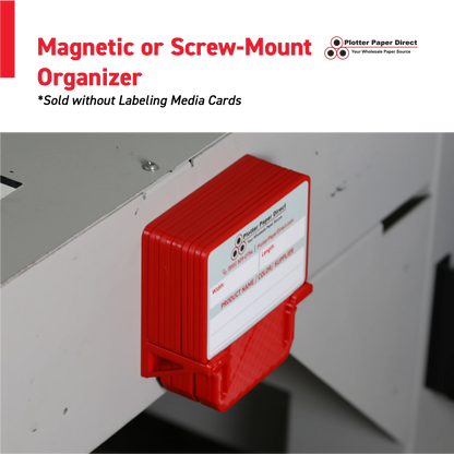White Magnetic MediaCards Organizer, Store up to 10 MediaCards for 3" Core