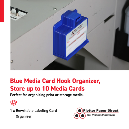 Blue MediaCards Hook Organizer, Store up to 10 MediaCards