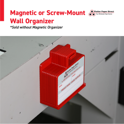 Red MediaCards Hook for Vinyl Roll Storage – Writable Labeling Cards for Vinyl Roll Clips – Double-Sided Design with Fields for Size, Color, Supplier & More