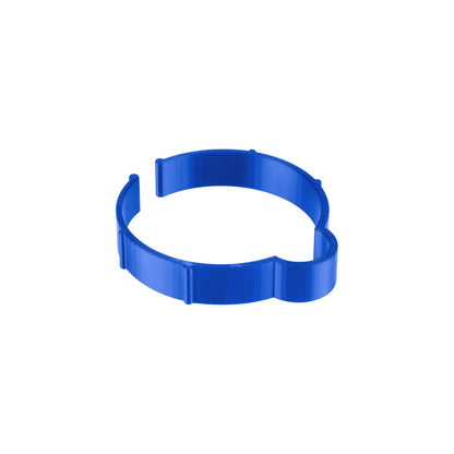 Blue Vinyl Roll Retaining Clips, Quick-Release Plastic Media Holders, No Tape, No Damage, Fits 3" Core, Secures Up to 5" Diameter Rolls