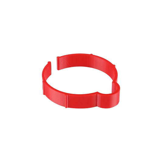 Red Vinyl Roll Retaining Clips, Quick-Release Plastic Media Holders, No Tape, No Damage, Fits 3" Core, Secures Up to 5" Diameter Rolls