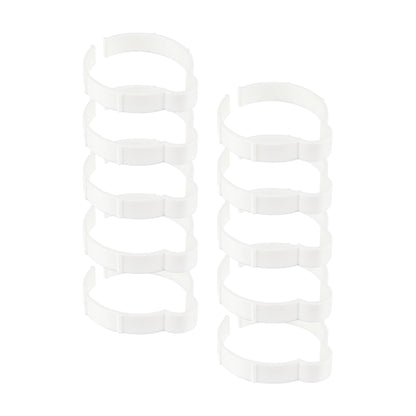 Kit Of 10 White Vinyl Roll Retaining Clips, Quick-Release Plastic Media Holders, No Tape, No Damage, Fits 3" Core, Secures Up to 5" Diameter Rolls